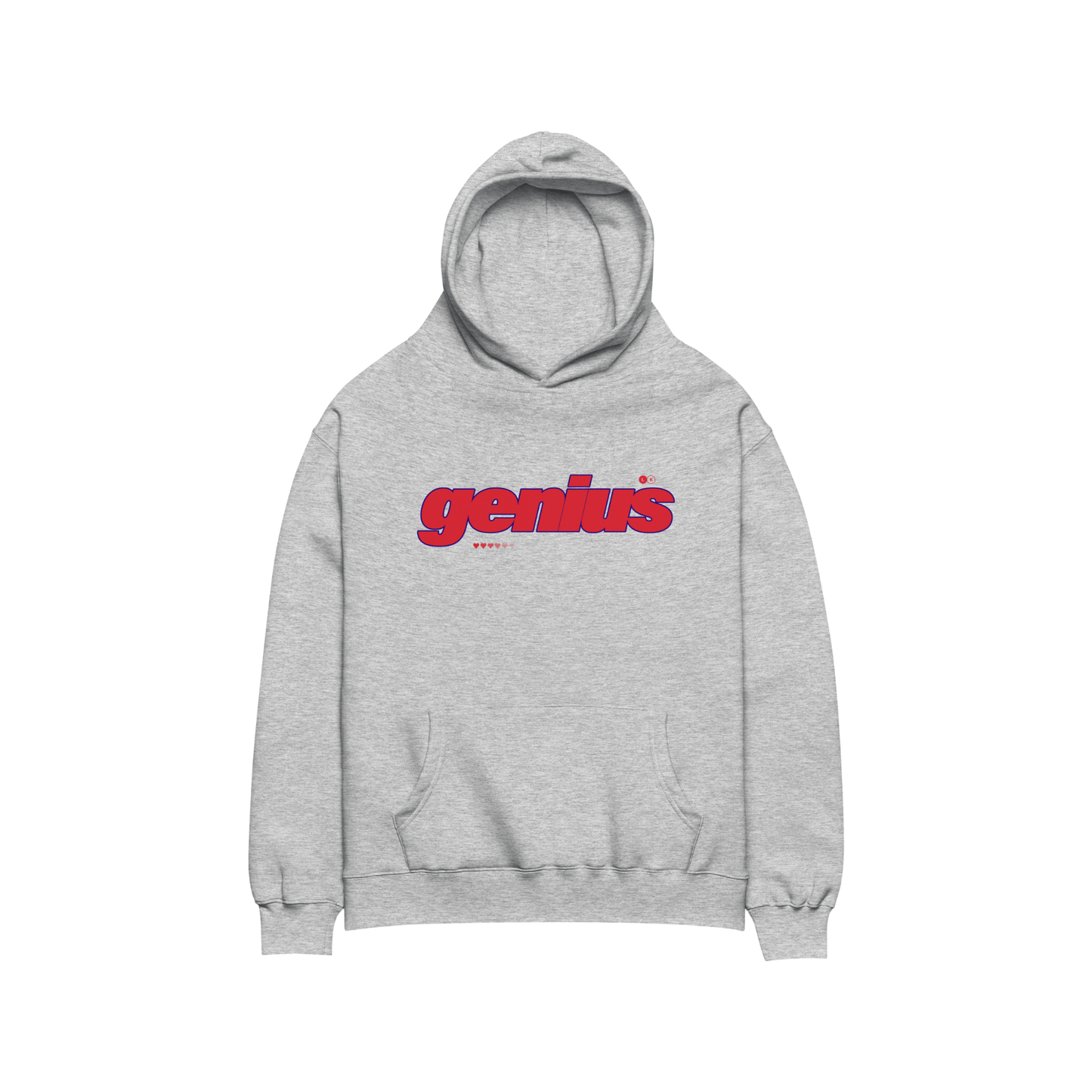 Genius Hoodie (Grey/Red)