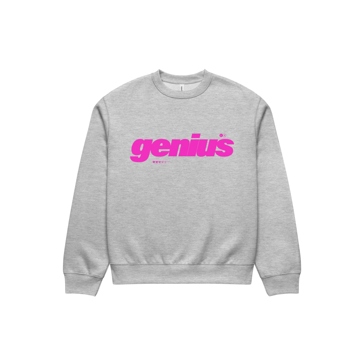 Genius Crewneck (Grey/Pink)