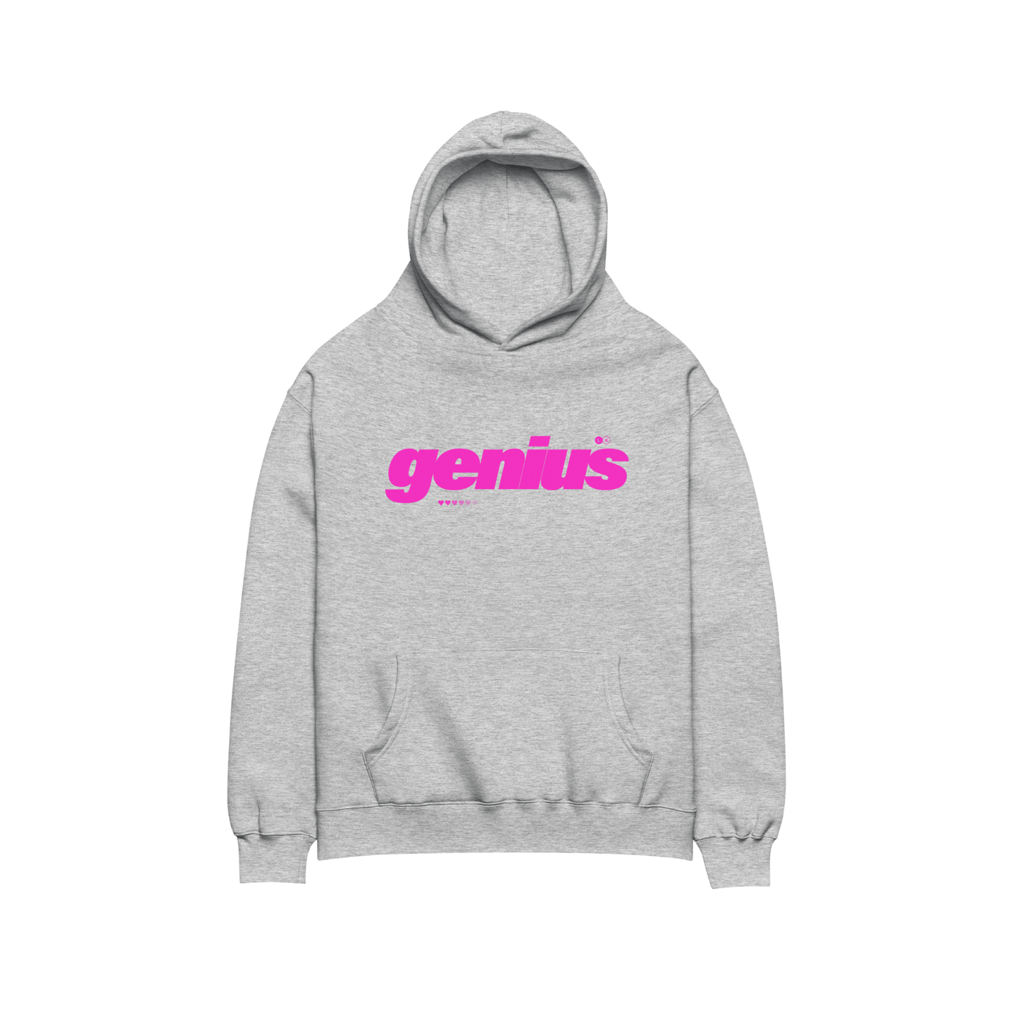 Genius Hoodie (Grey/Pink)