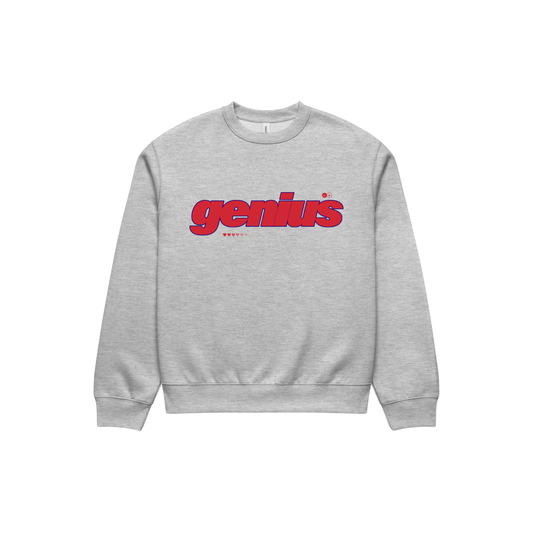 Genius Crewneck (Grey/Red)
