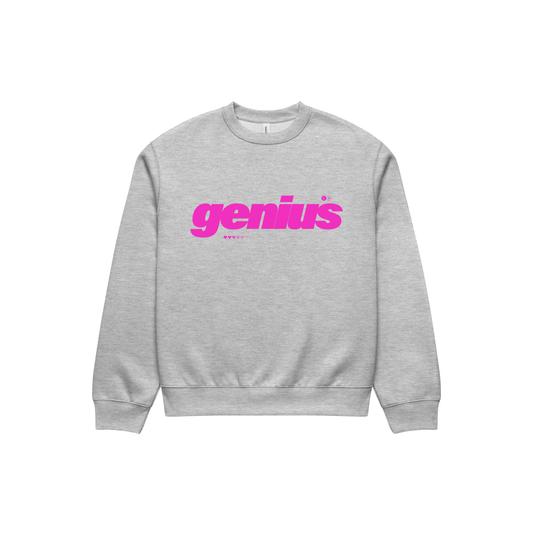 Genius Crewneck (Grey/Pink)
